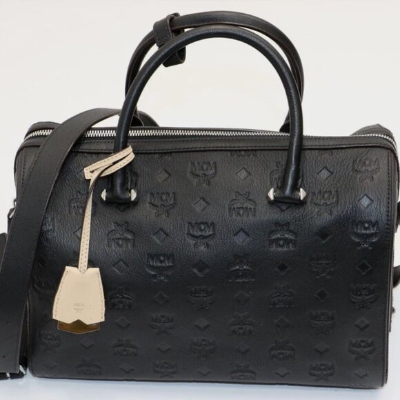 MCM Calfskin Ottomar Monogram Essential Boston Bag - Picture 1 of 15